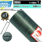 [楽天1位受賞] 【個人購入可】1000円クーポン付 ザバーン 350Gグリーン 1m×30m 1本 ＋コ型150mmピン＋GAWドーム型ワッシャー各50本 防草シート 雑草防止 除草 法面 高耐久 透水 緑 350グリーン XA-350G1.0【GF】【条件付で個人購入可】法人/事業主/施設限定価格