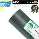 1000円クーポン付【10本/600平米分】 ザバーン 240G 2m×30m 防草シート 雑草防止 除草 砂利下シート 法面 農業 高耐久 透水 緑 240グ...