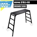 1000円クーポン付● 足踏台 作業台 脚部伸縮 長谷川工業 DRSWB 1200 設置時:W61~65×D176~188cm 9kg 長さ120cm ブラックレーベル ブラック 黒 ハセガワ 折りたたみ 家用 造園 剪定 踏台 塗装 キャンプ 足場台 hasegawa