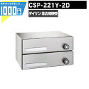 【7/20は当選確率2分の1!最大100%ポイントキャッシュバック】1000円クーポン付 集合郵便受 ポステック CSP 221Y 2D 2戸用 前入れ後出し スリム 横型 屋内 壁貫通 静音ダイヤル錠 ポスト マンション アパート DAIKEN ダイケン