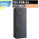 1000円クーポン付 宅配ボックス TBX-F2N-GG【印鑑装置付扉】 前入れ前出し プッシュボタン錠 電気工事不要 2段仕様 100サイズ ダークグレー DAIKEN ダイケン