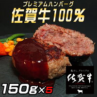 ハンバーグ 佐賀牛 100％ プレミアム 150g 5個 霜降り がばい 佐賀県 霜降りハンバーグ 高級ハンバーグ お取り寄せ 詰め合わせ 内祝い ギフト 和牛ハンバーグ 高級グルメ ブランド牛 冷凍 個包装 贈答用 贈答品 和牛 プレゼント 父の日