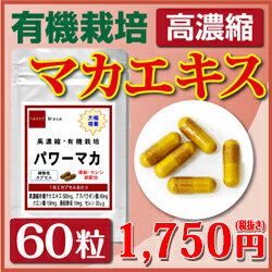 有機栽培・高濃縮・植物性カプセル使用 お試し パワーマカ サプリ 60粒 約1ヶ月分 サプリメント マカ サプリ 健康 マカ配合 美容 健康食品 楽天 【ポイント消化】 妊活 男性 増大 通販 新生活 バレンタイン格安通販　バレンタイン　人気　ランキング