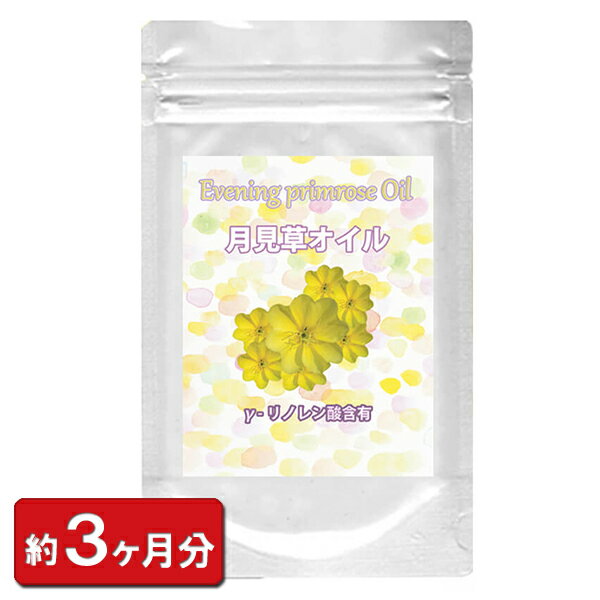 月見草 サプリメント γリノレン酸含有 月見草オイル お徳用90粒(約3ヶ月分) 美容サプリ 美容サプリメント サプリ 健康サプリメント ガンマリノレン酸 月見草油 栄養機能食品 イブニング プリムローズ 女性 健康食品 通販 新生活 バレンタイン