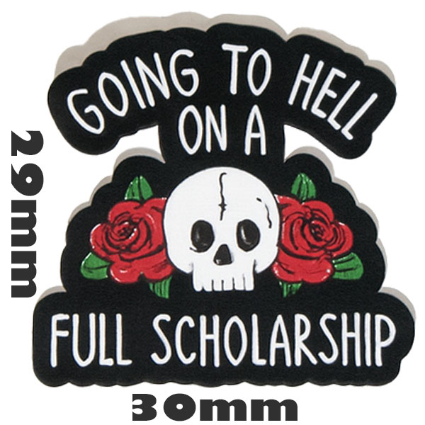 スカル ピンバッジ ピンズ ラペルピン【GOING TO HELL ON A FULL SCHOLARSHIP/地獄...