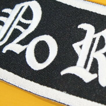 大きな刺繍アイロンワッペン・アップリケ・パッチ【NO CLUBS NO RULES・クラブじゃないからルール無用】大きい バイカー ハーレー 字 英語 革ジャン 革ベスト エンブレム Emblem Patch 大人向け