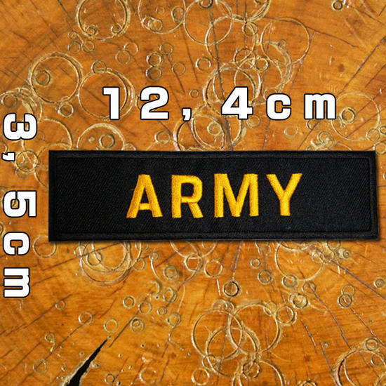 刺繍 アイロン ワッペン【ARMY】アーミー 陸軍 軍 長方形 文字 英語 ミリタリー 軍物 米軍 サバケー サ..