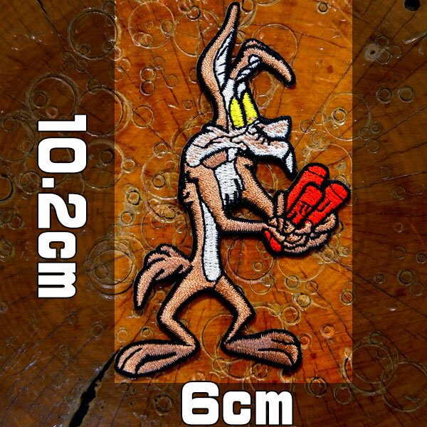 アメカジワッペン アップリケ パッチBOMB アニマル オオカミ アメ車 ホットロッド 糊付き 装飾材料 通販 刺繍アイロンワッペン wappen pach Coyote