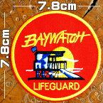 刺繍アイロンワッペン【LIFEGUARD/ライフガード】BAY WATCH ベイウォッチ 夕日 サンセット ビーチ 海 サーファー 海水浴 サーフィン ハワイ アップリケ アメカジ パッチ 英語 文字 DIY 手芸 大人向け wappen patch beach