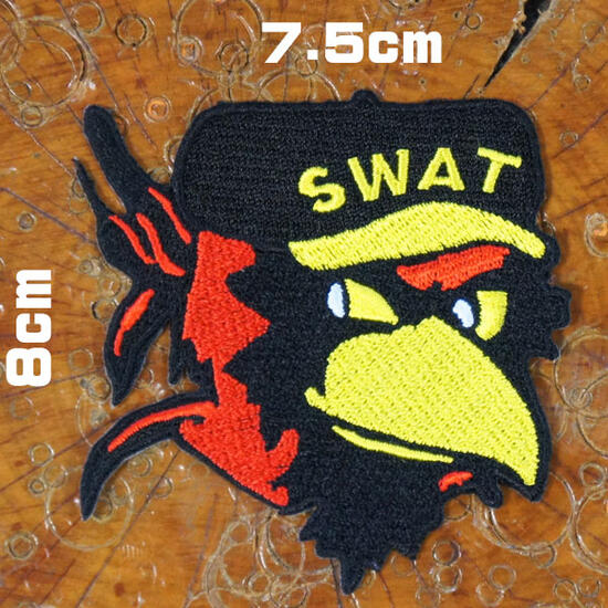 ミリタリーワッペン【SWAT 特殊部隊】アメカジ 軍物 ミリタリーファッション 鳥 刺繍アイロンワッペン アップリケ パッチ