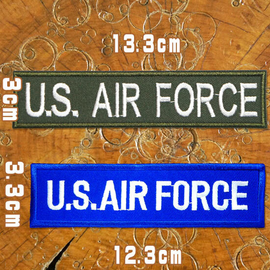 刺繍 アイロン ワッペン【U,S,AIR FORCE】ミリタリー 軍物 米軍 アメリカ 空軍 AIR-FORCE カーキ グリーン モスグリーン サバゲー パッチ MA-1 サバイバルゲーム アップリケ wappen patch