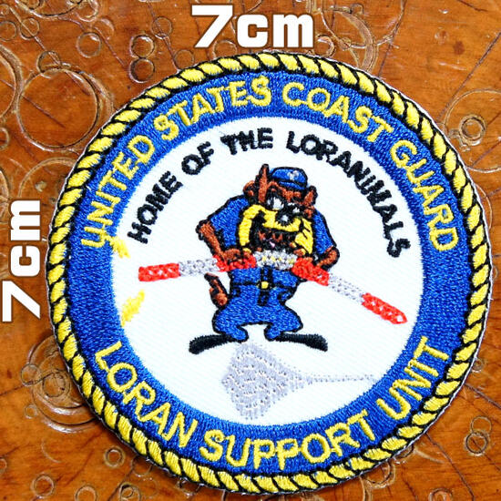 ミリタリーワッペン【UNITED STATES COST GUARD LORAN SUPPORT UNIT】ユナイテッド コーストガード アメリカ湾岸警備隊 USネイビー マリーン アメカジ 刺繍アイロン アップリケ パッチ MA-1 フライトジャケット ブルドック