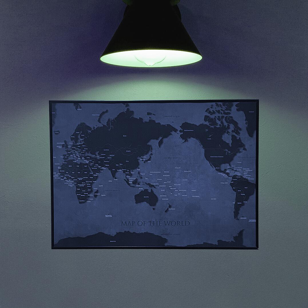 おしゃれな 世界地図 ポスター モノトーン A2• A1｜男前 インテリア かっこいい アート プレゼント 人気