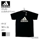 【商品説明】 ■商品名：紳士アディダスVネックTシャツ ■素材：ポリエステル100％ ■サイズ：M（チェスト88−96cm）、L（チェスト96−104cm）、LL（チェスト104−112cm） ■カラー：ブラック（97）、スチール（BZ） ■中国製 ■機能：吸汗速乾、UVカット ビッグロゴが目を引くデザインのVネックTシャツ。 両脇に切替ステッチ入り。 裏メッシュ素材・吸汗速乾機能付きで、スポーツなど汗ばむシーンにおすすめです。 【お取扱いの注意】 ・取扱い表示記号を参考にして、お洗濯してください。 ・濃色物と白物との同時洗濯は、色移り、ケバ付着の原因となりますのでお避けください。 ・白物と色物との漬け置きは避け、洗濯後は速やかに形を整えて干してください。 【吸汗仕様の製品のお取扱いの注意】 家庭用柔軟剤は吸水性を低下させる恐れがありますので使用しないでください。 【ご注意】 ・照明等や、モニター環境等で実際の色合いと異なる場合がございますので、あらかじめご了承ください。 ・発送時、商品を畳んで圧縮をかけて梱包する場合がございます。お届け時にシワがついてしまう場合がございますので、ご了承ください。