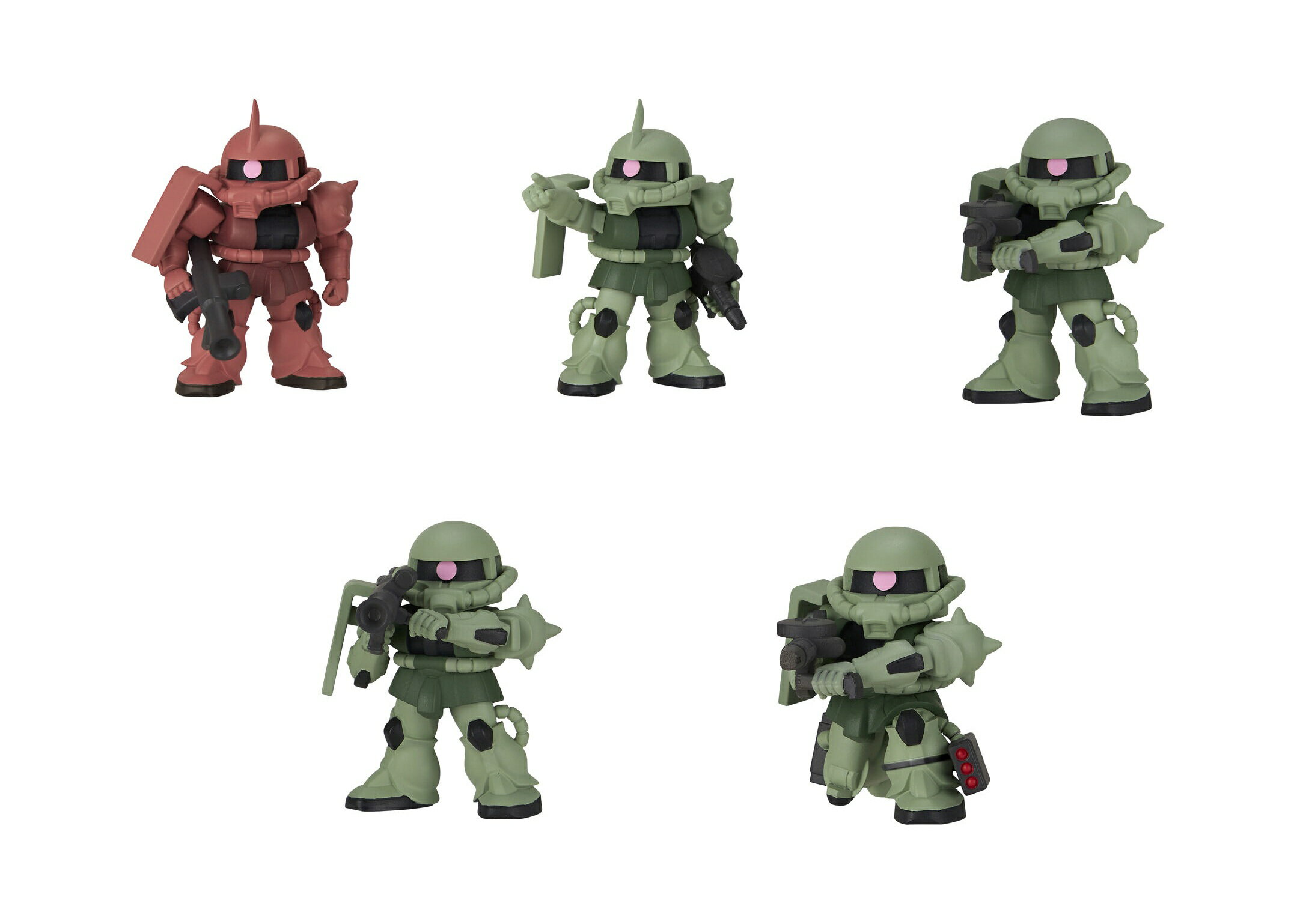 機動戦士ガンダム ならぶんです。ザク 全5種セット【在庫品】