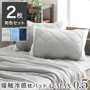 枕パッド マクラカバー 同色2枚セット ゴムバンド 着脱簡単 ひんやり枕パッド ピローパット 涼感枕パッド クール寝具 涼感寝具 夏寝具 接触冷感 ひんやり 冷たい 涼しい クール Q-MAX 0.5 シルバーグレー/ブルー/ネイビー BRG000463