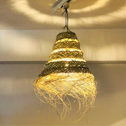 ナチュラル 植物素材 天然素材 モロッコ 照明 Led対応 水草 ランプシェード スパイラルm リゾート インテリア カフェ風 店舗 Bohoインテリア 地中海リゾート 西海岸 インテリア照明 ペンダントライト ラタン 上品
