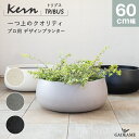 【NEW!】プランター 大型 屋外/屋内 KERN TRIBUS 60cm ローボウル ラウンド 丸型 寄せ植え ファイバーグラス GFRP 高品質 耐候 植木鉢 鉢植え 鉢カバー ポット 底穴 モダンデザイン ガーデニング 観葉植物 テラス バルコニー カフェ 店舗 オフィス