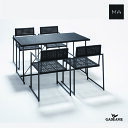 ガーデンファニチャー MAシリーズ001セット PATIO PETITE MA-ダイニング テーブル 4人掛け + MA-チェア 4脚 セット モダンデザイン シンプル 屋外ファニチャー 屋外家具 アウトドアリゾート家具 4人用 椅子セット お客様組立品 その1