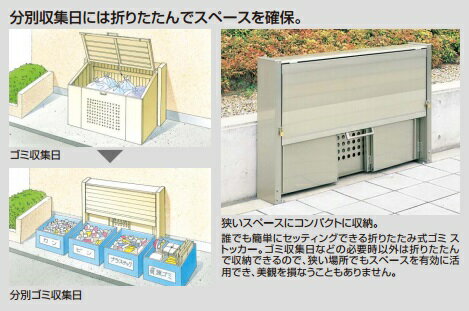 ゴミストッカー 四国化成 折りたたみ式 CP1型 660Lタイプ（間口1,500mm）GSCP1-1509SC 45Lゴミ袋収納数：約14個【四国化成正規店】シコク 屋外 大型ゴミ箱 ごみ 収集庫 ゴミステーション ゴミ集積所 ボックス カラスよけ 業務用 公共用 集合住宅 町内会