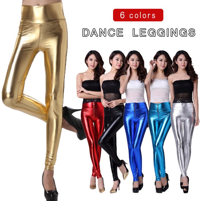 【アートプリント レディース レギンス レギンス 派手 柄 美脚 パギンス レギパン スパッツ 10分丈】無地 キラキラ メタリック マーメイド ダンスレギンス...