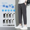 接触冷感 メンズ パンツ 夏 涼しい 清涼 涼感 薄手 冷感パンツ ストレートパンツ ズボン 吸水速乾 アイスシルク ロングパンツ 冷感パンツ カジュアルパンツ 運動 通勤 父の日 父の日ギフト プレゼント