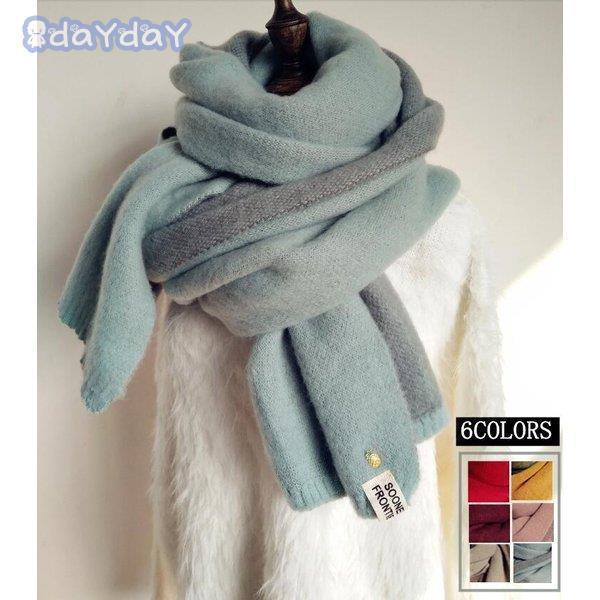 大判マフラー レディース ひざ掛け カジュアル 無地 ロング羽織り シンプル 厚手 ファッション小物 ギ..