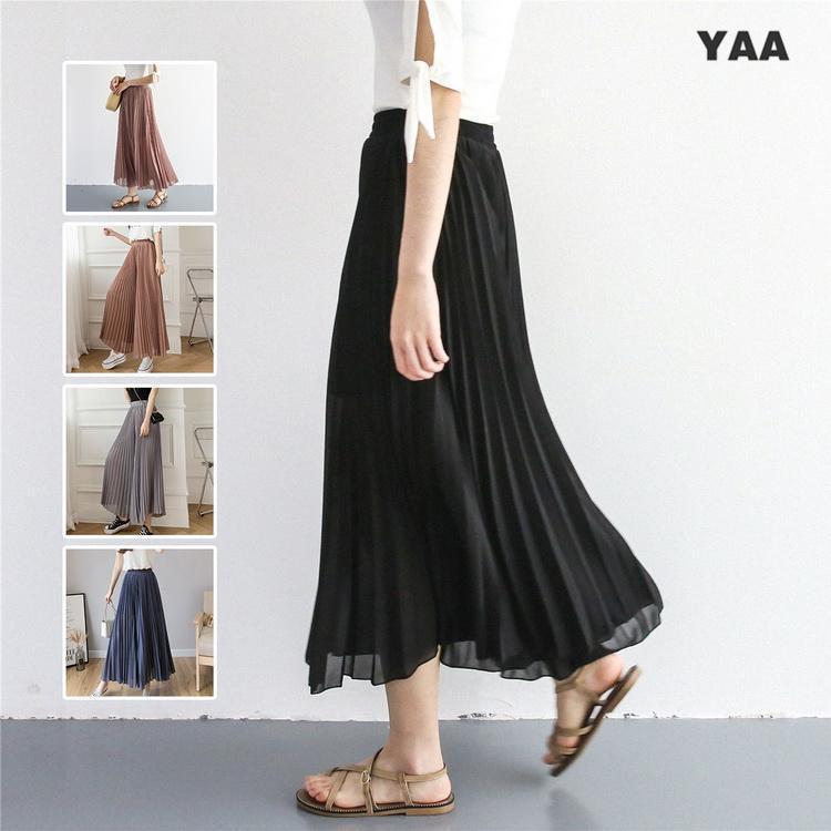 スカンツ プリーツパンツ ガウチョパンツ ワイドパンツ 春 夏 秋 バギーパンツ ロング丈 シフォン ボトムス レディース