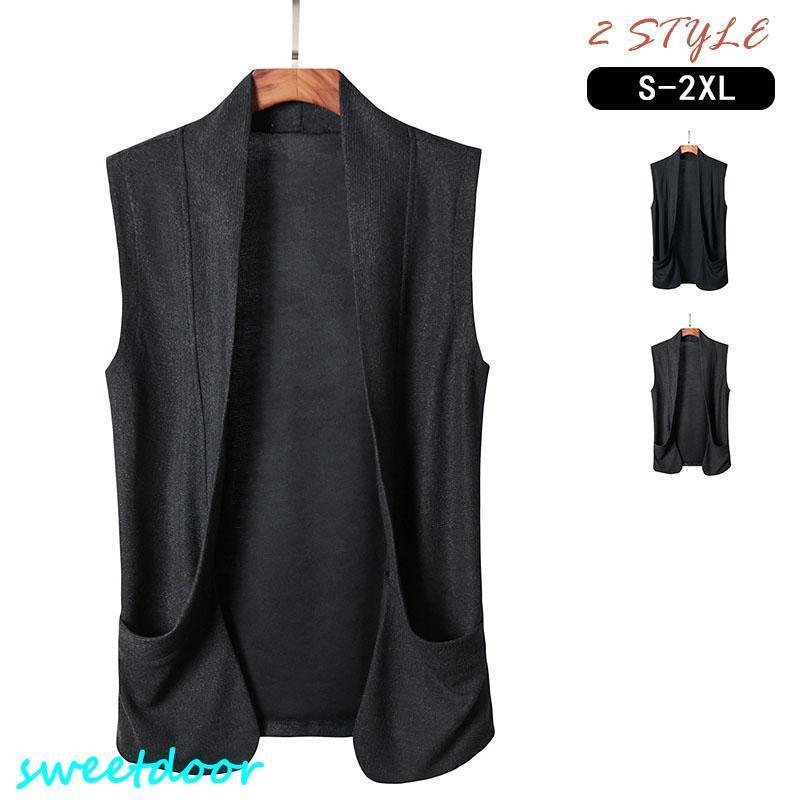 ニットベストメンズセータートップス...