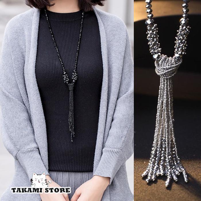 ネックレス レディース ラリエット 水晶 クリスタル チェーン ロングネックレス 女性 ギフト 誕生日プ..