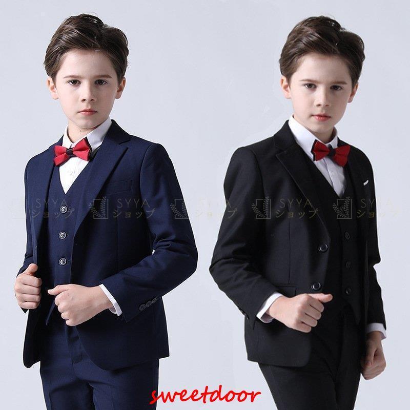 男の子 スーツ フォーマルスーツ 小学校 小学生 卒業式 入学式 結婚式 キッズ 発表会 冠婚葬祭 90 100 ..