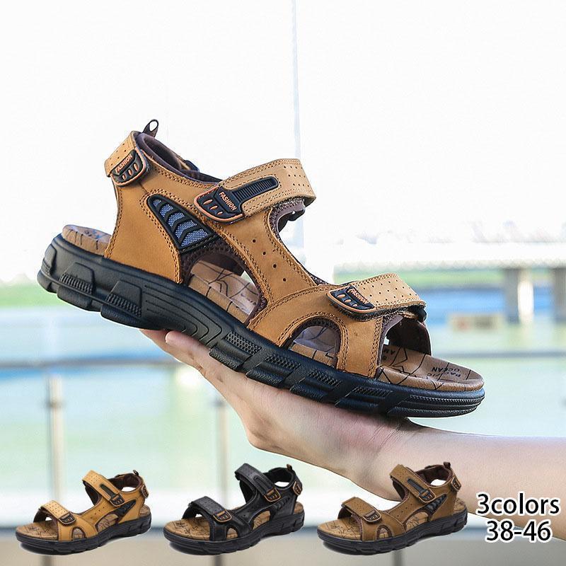 サンダル メンズ おしゃれ サンダル メンズ レザー スポーツサンダル 牛革 メンズ 大きい 滑り止め メンズサンダル 本革 メンズ メンズ靴 夏 おすすめ おしゃれ