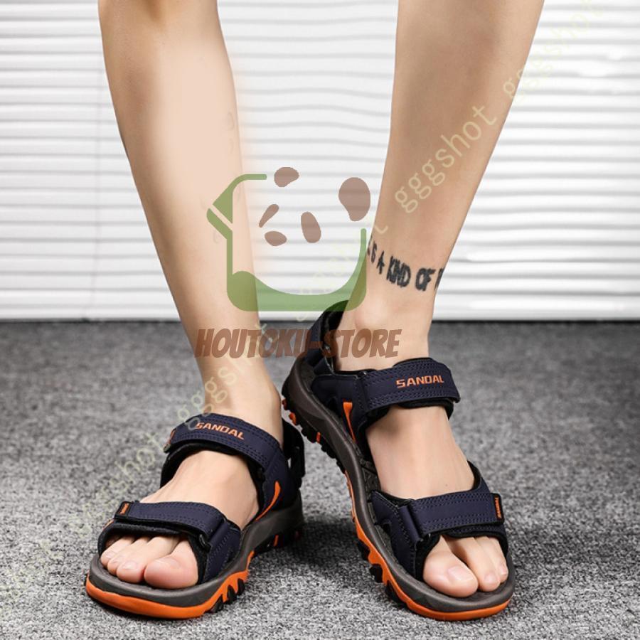 メンズ スポーツサンダル アウトドアサンダル エアークッション マジックテープ 履きやすい ビーチサンダル 夏 ウォーキング 外履き キャンプ 運転