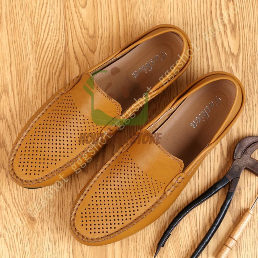 ローファー スリッポン メッシュ 通気 メンズ ビジネスサンダル オフィスサンダル ビジネスシューズ モカシン 革靴 カジュアル 防滑 軽量 快適 通勤 職場用