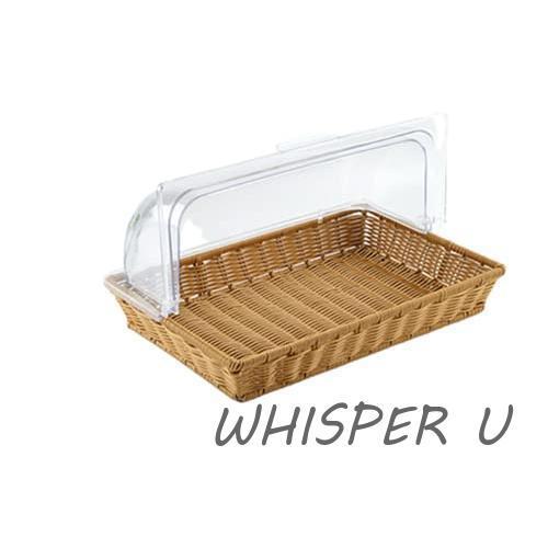 楽天AURA DESIGNブレッドバスケット パンかご フードカバー ブレッドケース 透明 お菓子/果物/デザート/チーズ/ケーキ/クッキー収納バスケット キッチン収納 プラスチック製蓋付