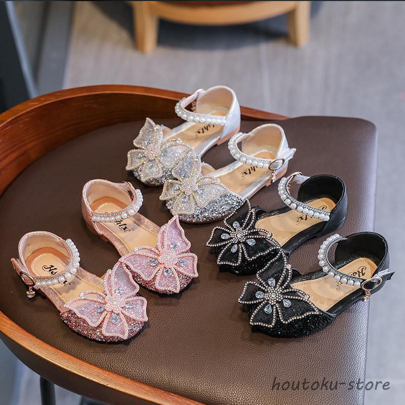 子供サンダル つま先保護 子供 サンダル キッズ サンダル 女の子 サンダル 厚底サンダル 女児 かわいいサンダル リボン付き お出かけ 通園 通学 子供シューズ
