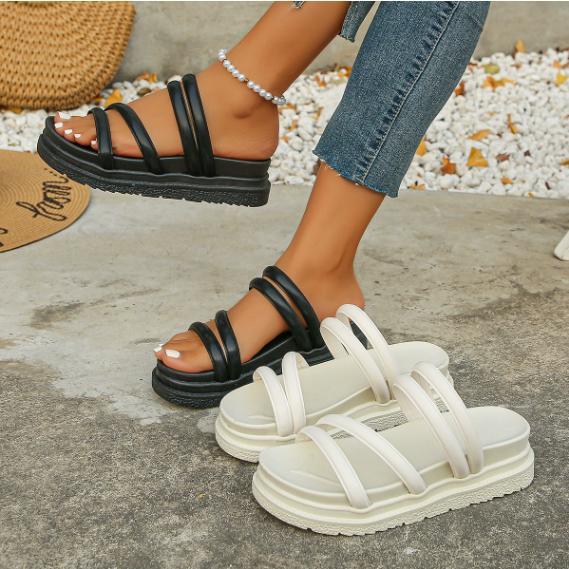 厚底サンダル ミュールサンダル 美脚 夏 2025新入荷