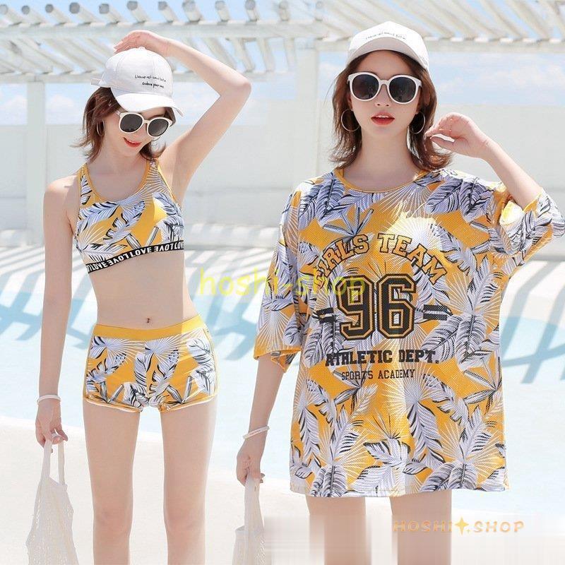 水着高校生中学生10代20代30代レディースプールラッシュガード体型カバー大きいサイズママ母おしゃれ