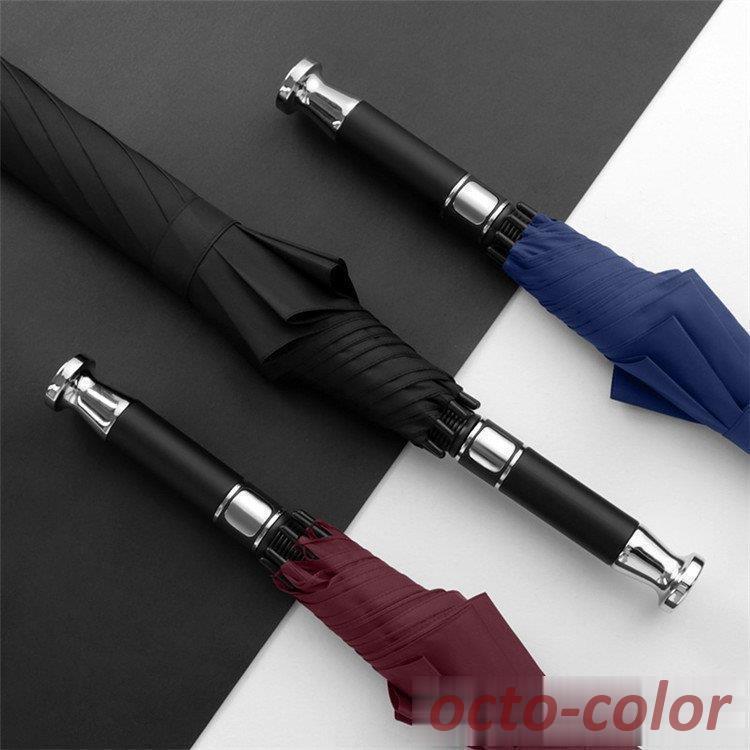 長傘 メンズ ビジネス 高品質 紳士傘 無地 UVカット 紫外線対策 ボタン 傘 ゴルフ 贈り物 自動開閉式 ..