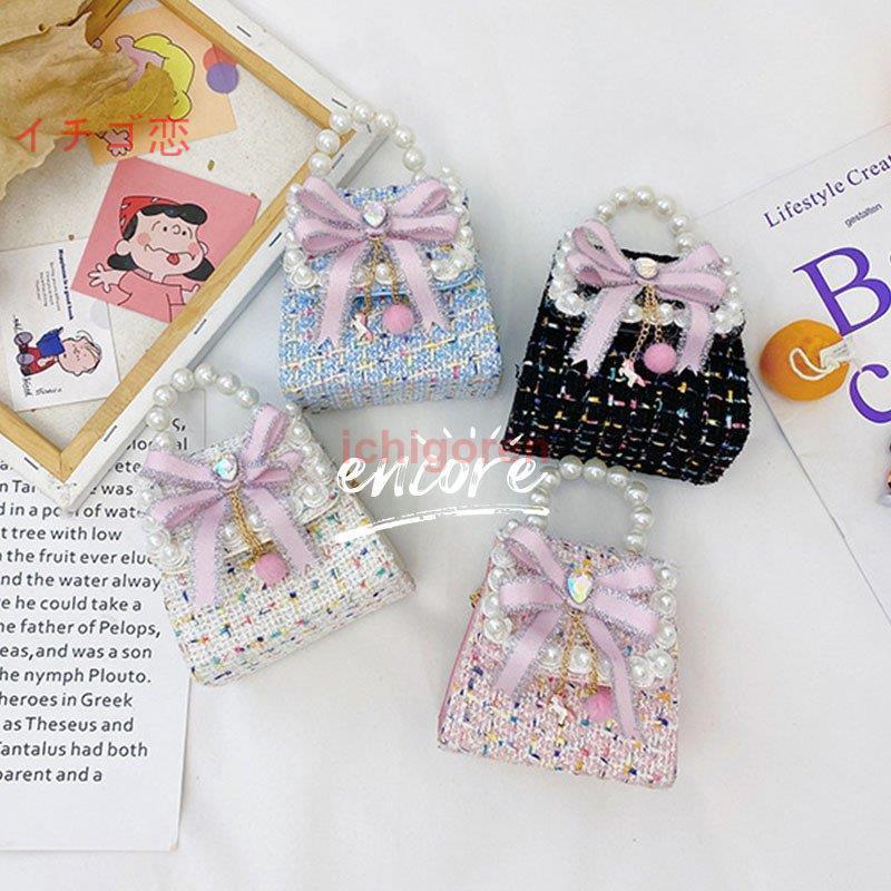 ミニバッグ 子供バッグ 可愛い リボン ベビー 女の子 小さめ キッズバッグ ショルダーバッグ INS 撮影..