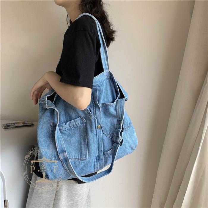 デニムバッグデニムトートバッグレデ...