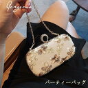 パーティーバッグ 結婚式 刺繍 着物に合う ォーマルバッグ クラッチバッグ 二次会 サテン ラインストーン ハンドバック チェーン付き 卒業会