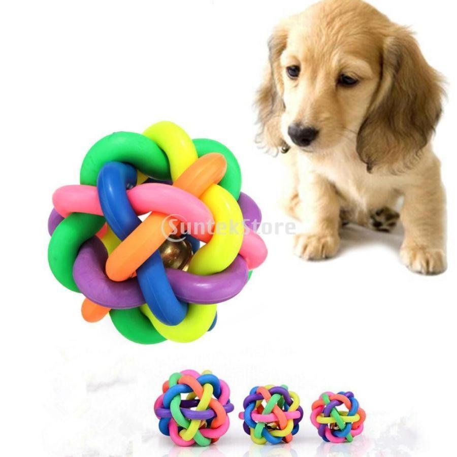 AURA DESIGNのペット 犬 猫 おもちゃ カラフル サウンドボール 丸いボール - 直径5.5cm｜アングル3