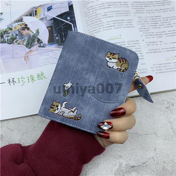 二つ折り財布 レディース ミニ財布 猫柄 短財布 ミニウォレッ 小銭入れ 開運 コンパクト 可愛い 通勤 外出 母の日 プレゼント 3