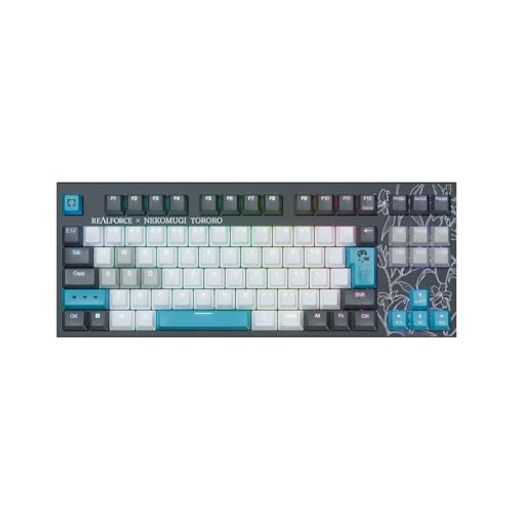 REALFORCE x 猫麦とろろ GX1 Plus Keyboard 45g 日本語配列 ブラック 2色成形 昇華印刷 静電容量無接点方式 ラピッドトリガー 8000Hz 最速0.1mm作動 PBT リアルフォース 日本製 かな無し
