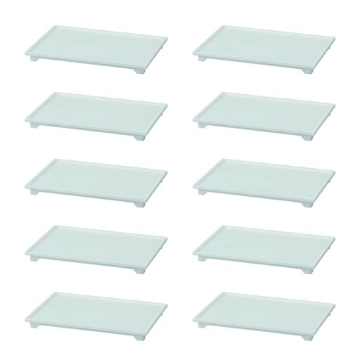 Garments Storage Implements - JEJアステージ収納ボックスカロキューブレギュラートレーホワイト10個セットボックスインテリア雑貨W39xD27xH3.25cm