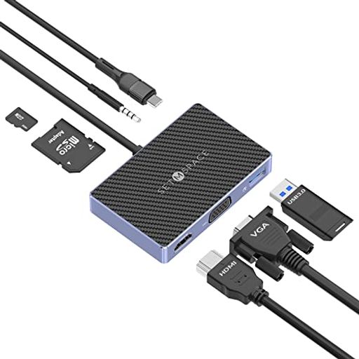SETMSPACEドッキングステーションtypec7-in-1ドッキングステーションTypeCハブUSB3.05Gbps4KHDMIPDドッ..