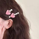 真珠跡がつかない2個セット前髪クリップヘアクリップかわいい前髪クリップ跡がつかないピン髪留め髪飾りぱっちん留めパッチン子供用子どもピンレディースジュニア子供幼稚...