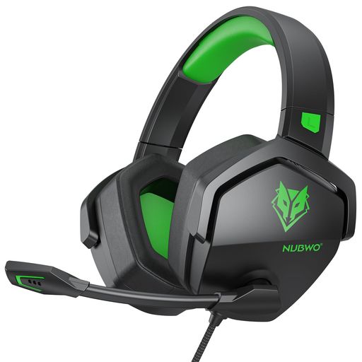 NUBWON16ゲーミングヘッドセットxboxヘッドセットノイズキャンセリングマイク付き3.5mm有線ゲーミングヘッドホンミュート機能付き、サラウンドサウンド、伸縮可能ゲーミングヘッドホン