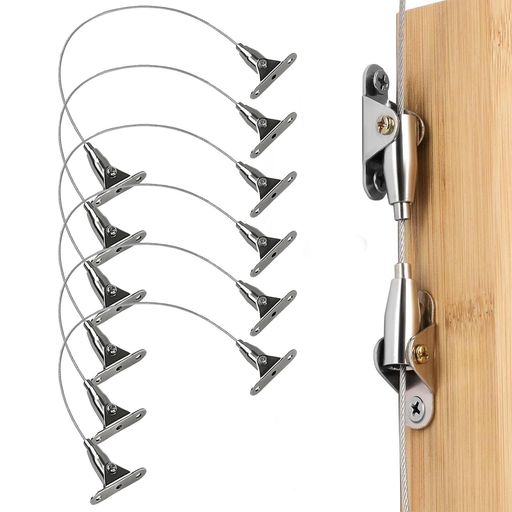 Coollooda家具転倒防止ベルト6組セット耐荷重100kgステンレス鋼製調整可能地震対策強力固定テレビ棚本棚対応簡単取付防災グッズ子供安全